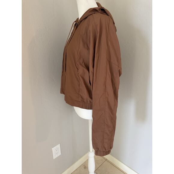 Victoria’s Secret Parachute Jacket Womens XL Slouchy Cropped Brown Bronze - Picture 6 of 16